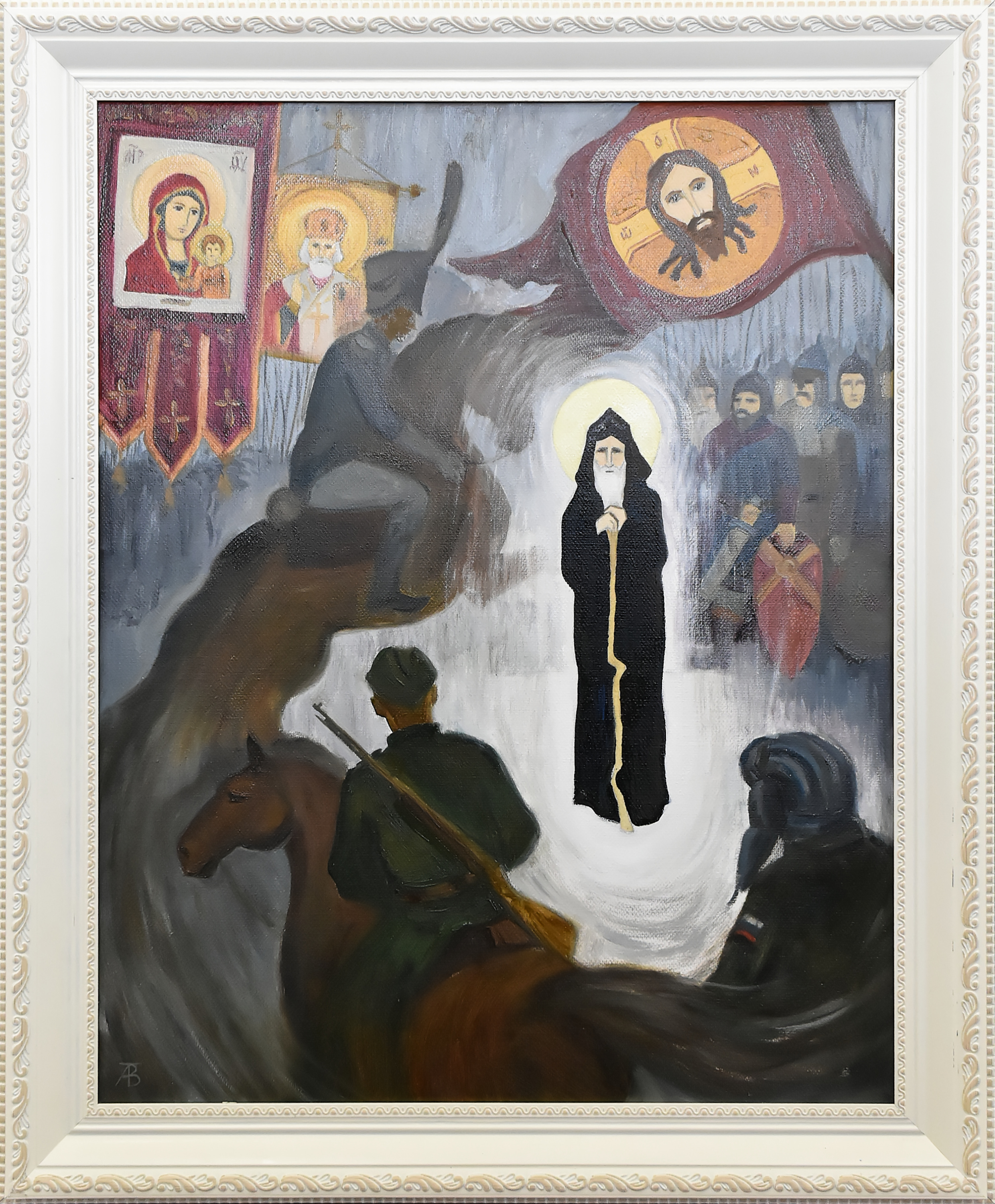 <p> Участник<br />
Авраменко Т.В.<br />
ГБУДО г.Москвы "Детская школа искусств № 14"<br />
"Заступник земли Русской"<br />
холст, масло<br />
50х40</p>